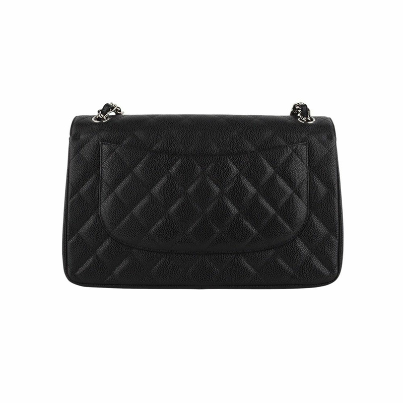 【包稅】CHANEL Caviar Classic 2.55 銀色大雙蓋包 A58600-2