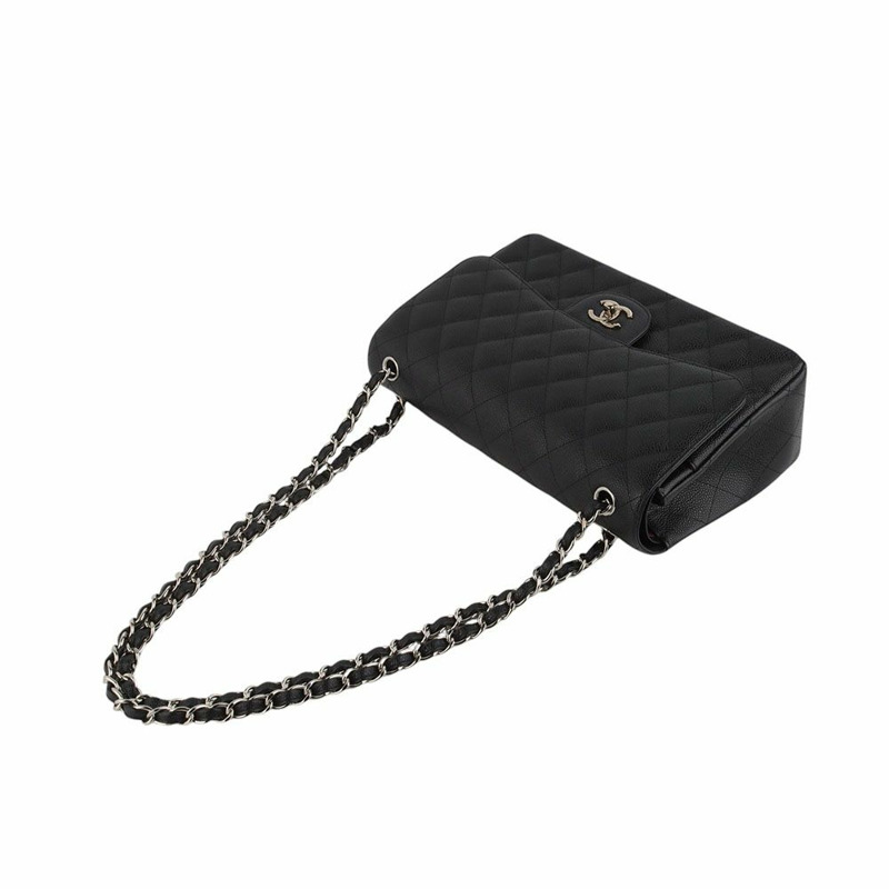 【包稅】CHANEL Caviar Classic 2.55 銀色大雙蓋包 A58600-3