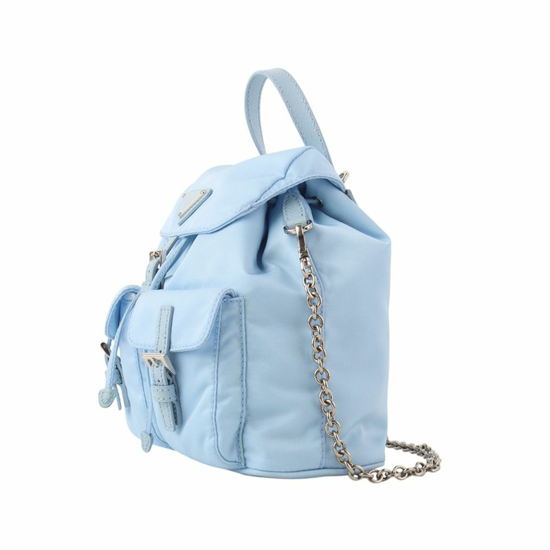 【包稅】PRADA 1BH029 尼龍迷你雙肩包鏈條斜背包-1