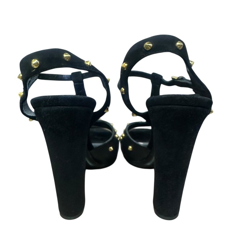 【美收精品】GUCCI黑色金釦高跟鞋 4-841-3