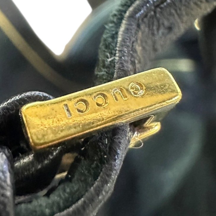 【美收精品】GUCCI黑色金釦高跟鞋 4-841-7