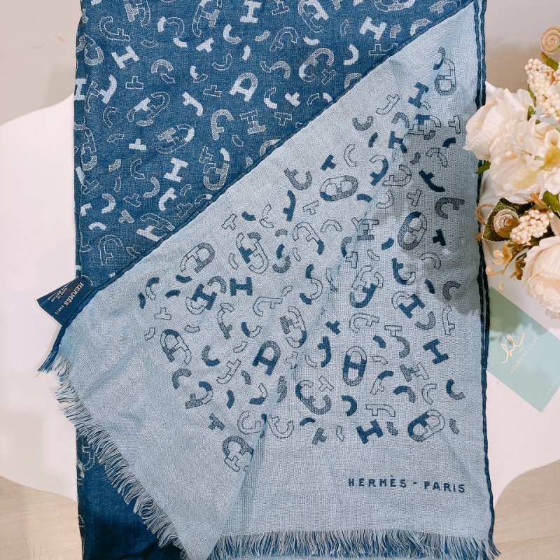 TW4657 Hermes 愛馬仕圍巾Maillons En Kit Scarf 63 x 180cm Cashmere x Silk-3