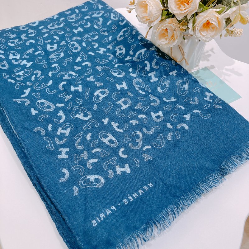 TW4657 Hermes 愛馬仕圍巾Maillons En Kit Scarf 63 x 180cm Cashmere x Silk-6