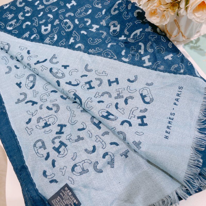 TW4657 Hermes 愛馬仕圍巾Maillons En Kit Scarf 63 x 180cm Cashmere x Silk-9