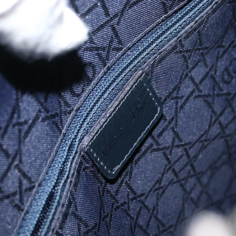【日本直送】Christian Dior Lady Dior Canage 托特包 牛仔布 2way Blue Silver Auth 159619-20