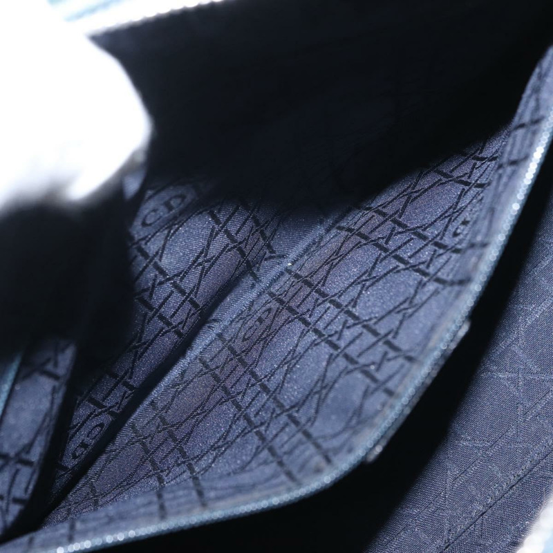 【日本直送】Christian Dior Lady Dior Canage 托特包 牛仔布 2way Blue Silver Auth 159619-24