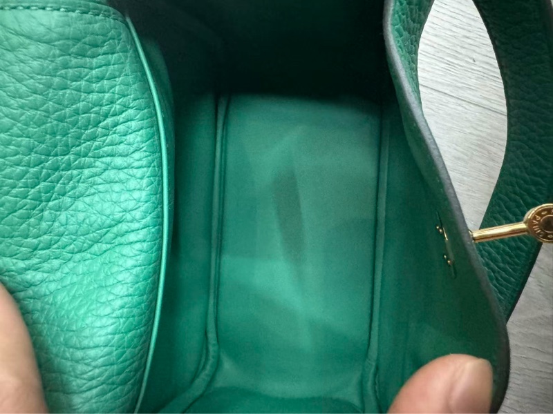 🌈Hermes💚Mini Lindy二代💚絲絨綠金扣🌈99.5新🌟Stamp W💚愛馬仕🌟-1