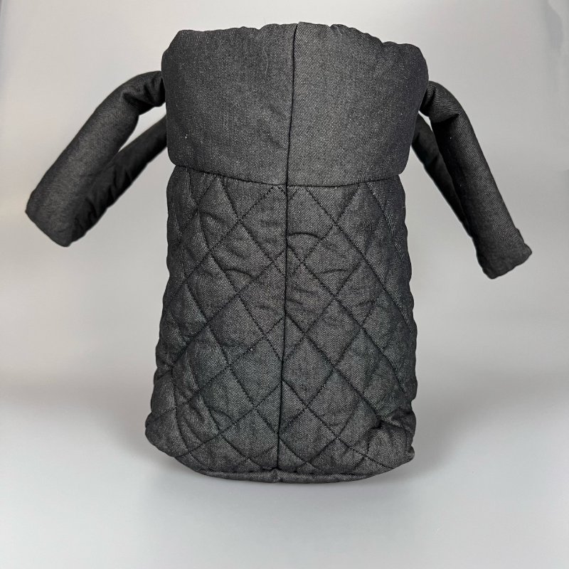 CHANEL 空氣包黑銀牛仔布  A48611/14開-3