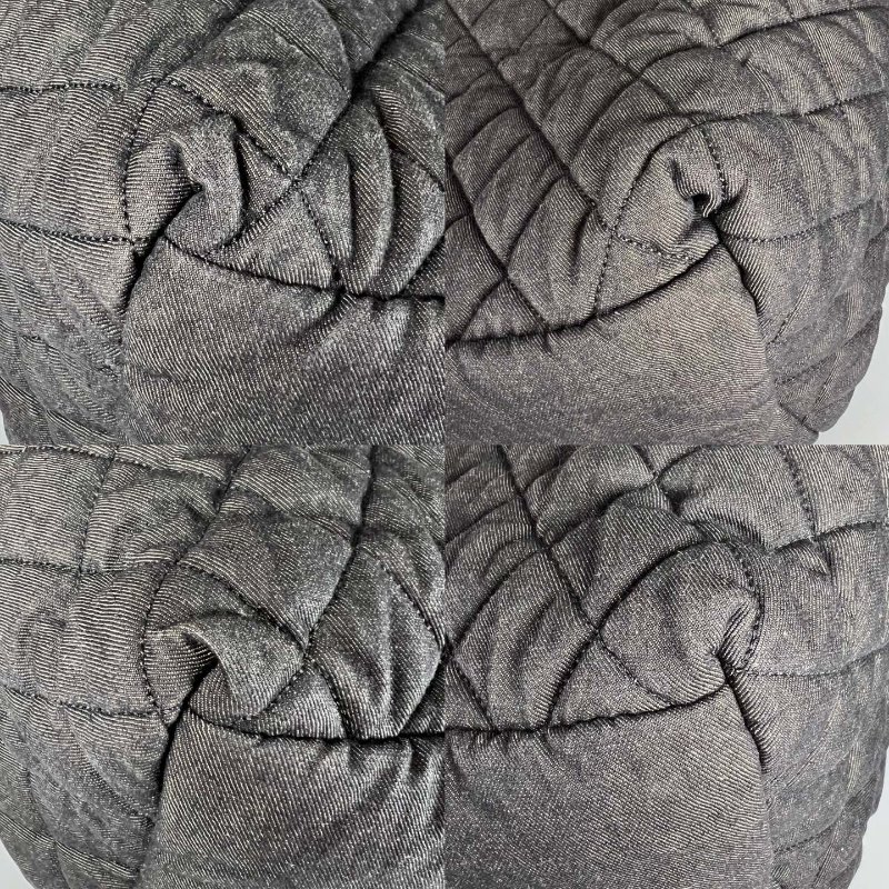 CHANEL 空氣包黑銀牛仔布  A48611/14開-9