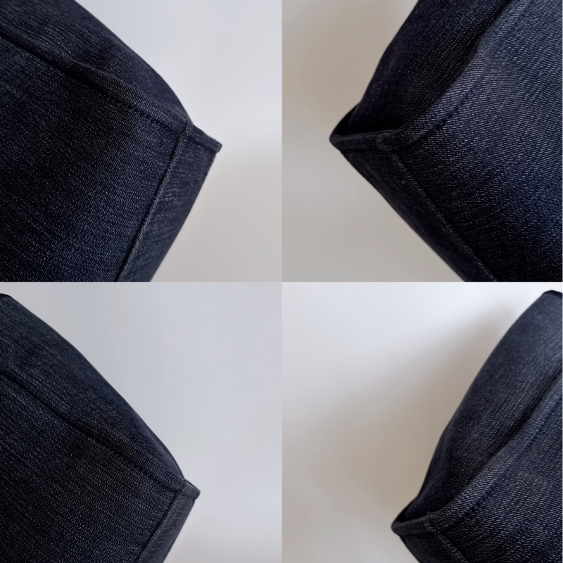 Chanel 牛仔藍灰沙灘包-8