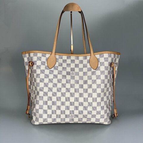 LV N51107 白棋盤格包NEVERFULL MM