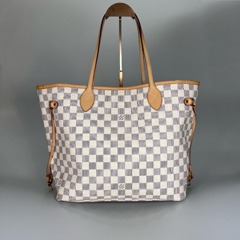 LV N51107 白棋盤格包NEVERFULL MM-1