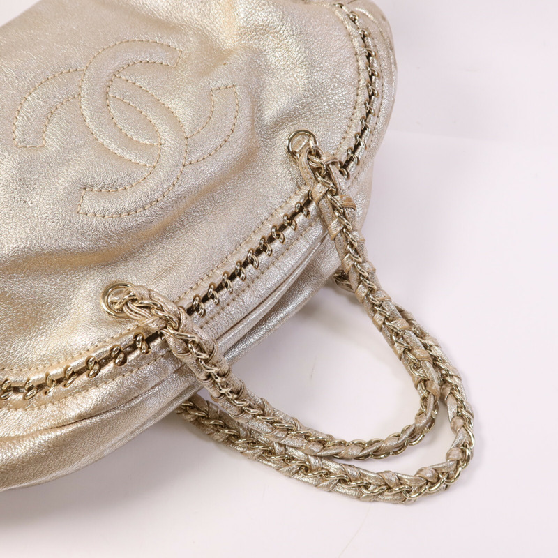 CHANEL 牛皮皮革Shoulder Bag金扣肩背包-8