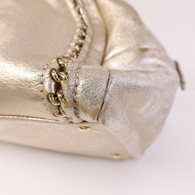 CHANEL 牛皮皮革Shoulder Bag金扣肩背包-9