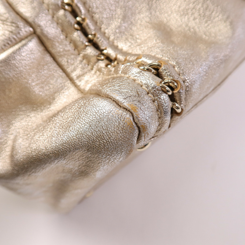 CHANEL 牛皮皮革Shoulder Bag金扣肩背包-12