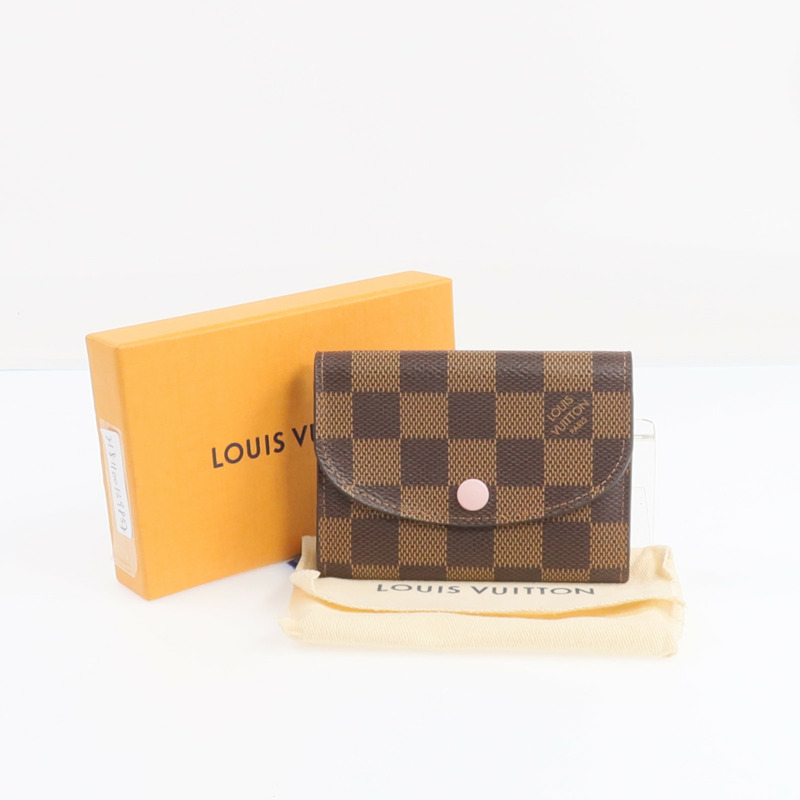LOUIS VUITTON Damier Rosalie金扣卡片套-8