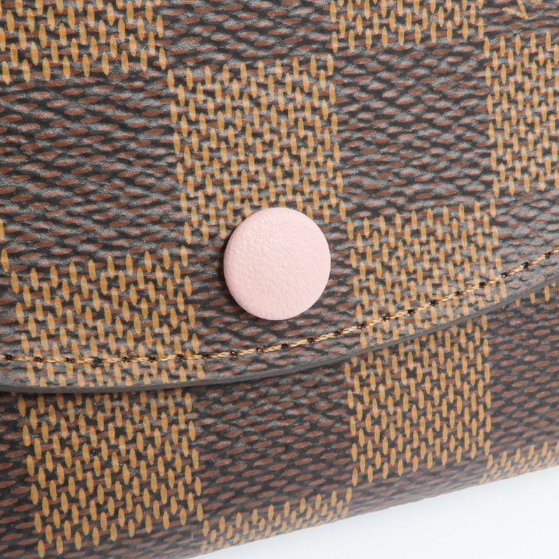 LOUIS VUITTON Damier Rosalie金扣卡片套-9