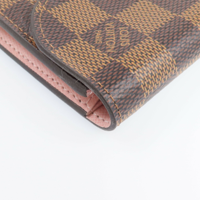 LOUIS VUITTON Damier Rosalie金扣卡片套-14