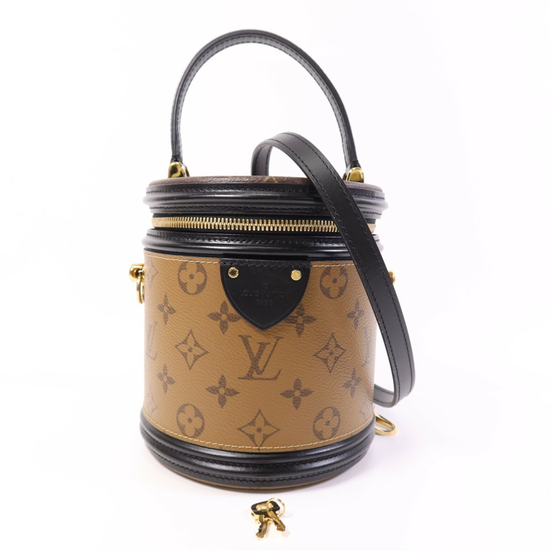 LOUIS VUITTON Monogram Reverse Cannes金扣手挽肩背兩用袋-7