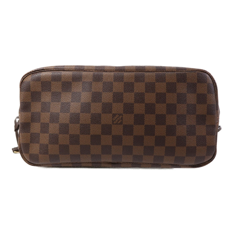 LOUIS VUITTON Damier Neverfull MM金扣肩背袋/手挽袋-3