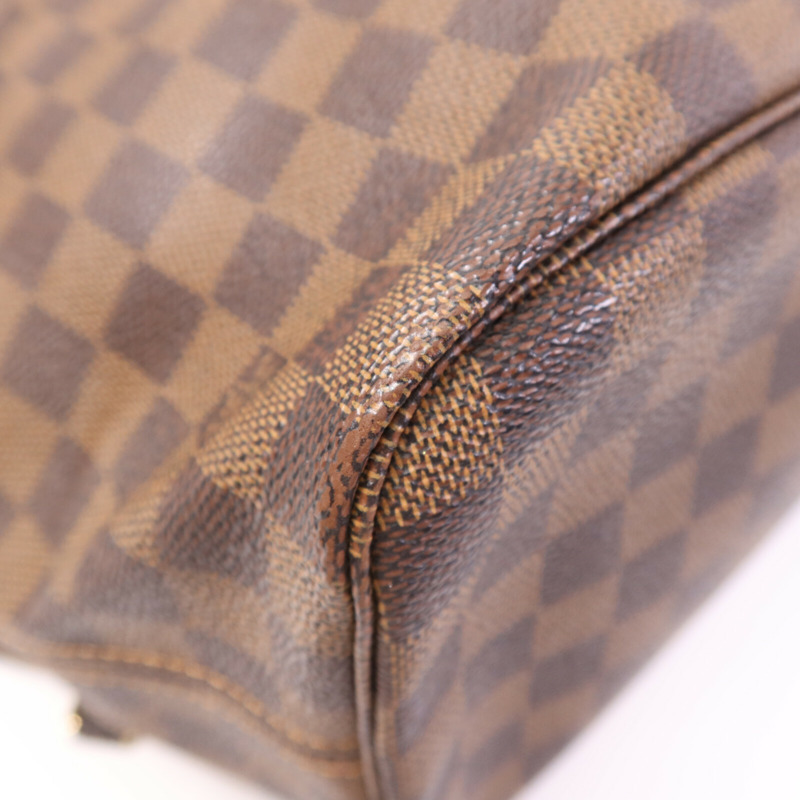 LOUIS VUITTON Damier Neverfull MM金扣肩背袋/手挽袋-10