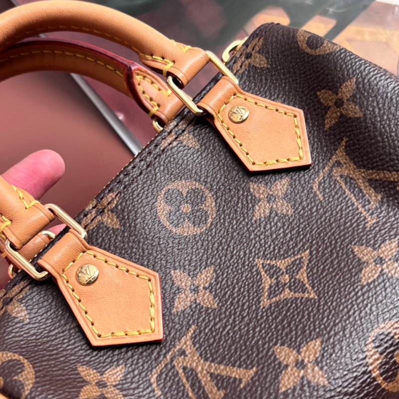 ::LOUIS VUITTON:: M81085 Nano Speedy 經典花紋手提斜背兩用包-3
