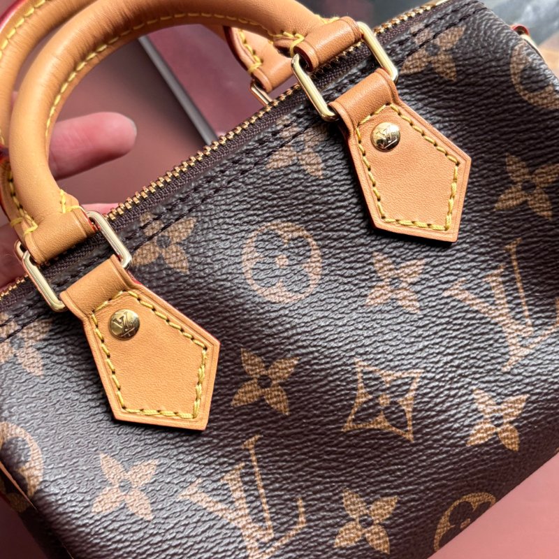 ::LOUIS VUITTON:: M81085 Nano Speedy 經典花紋手提斜背兩用包-6