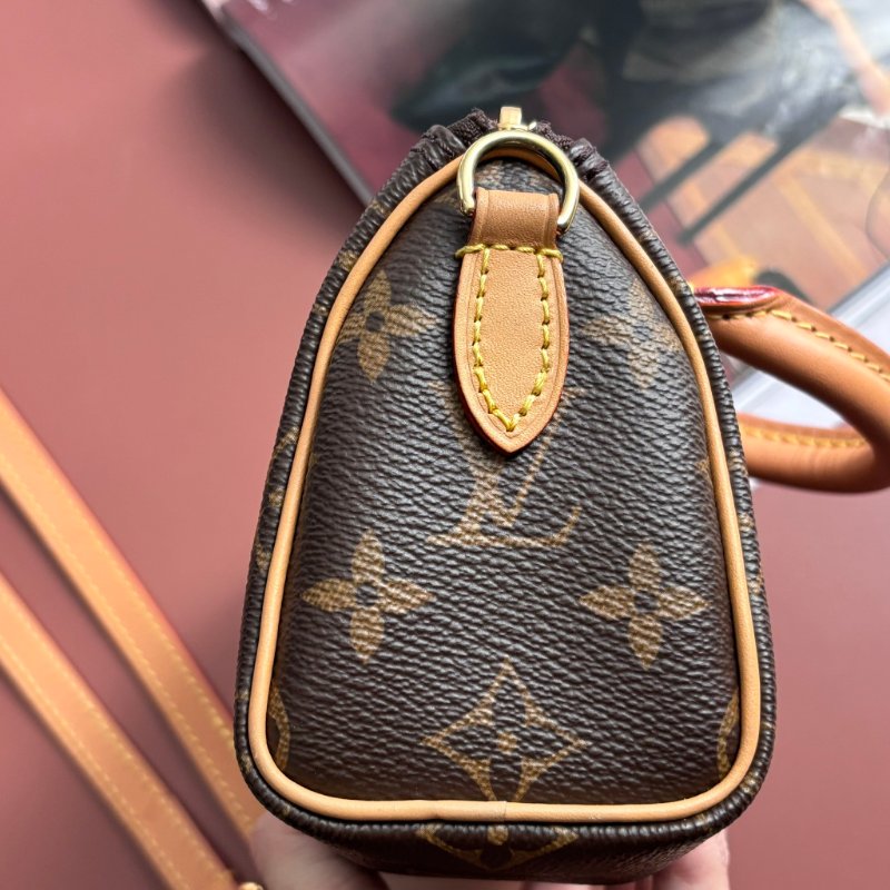 ::LOUIS VUITTON:: M81085 Nano Speedy 經典花紋手提斜背兩用包-8