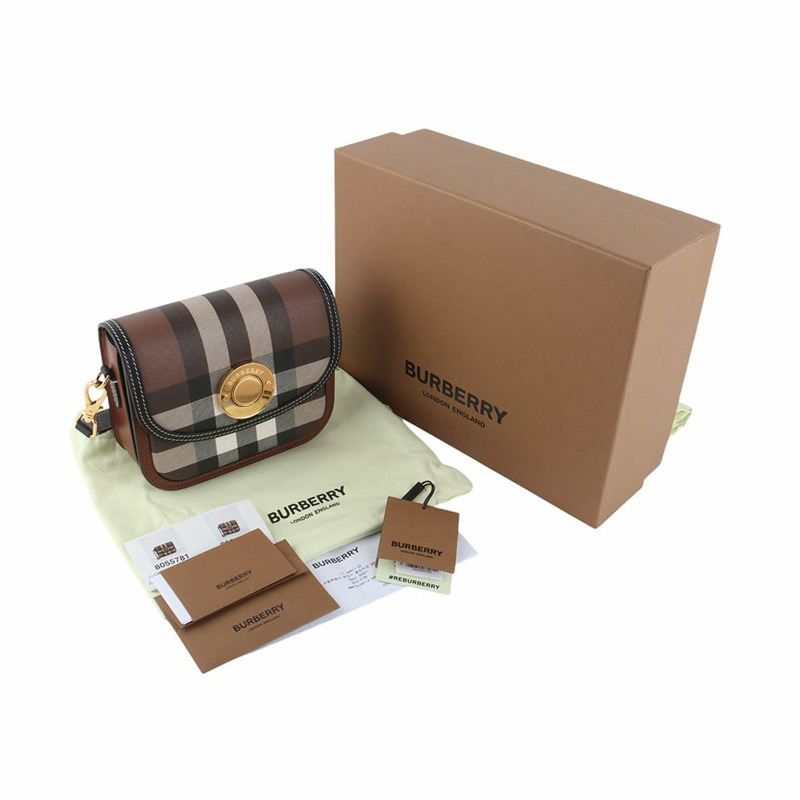 【包稅】BURBERRY 伊莉莎白格紋小號斜背包-7