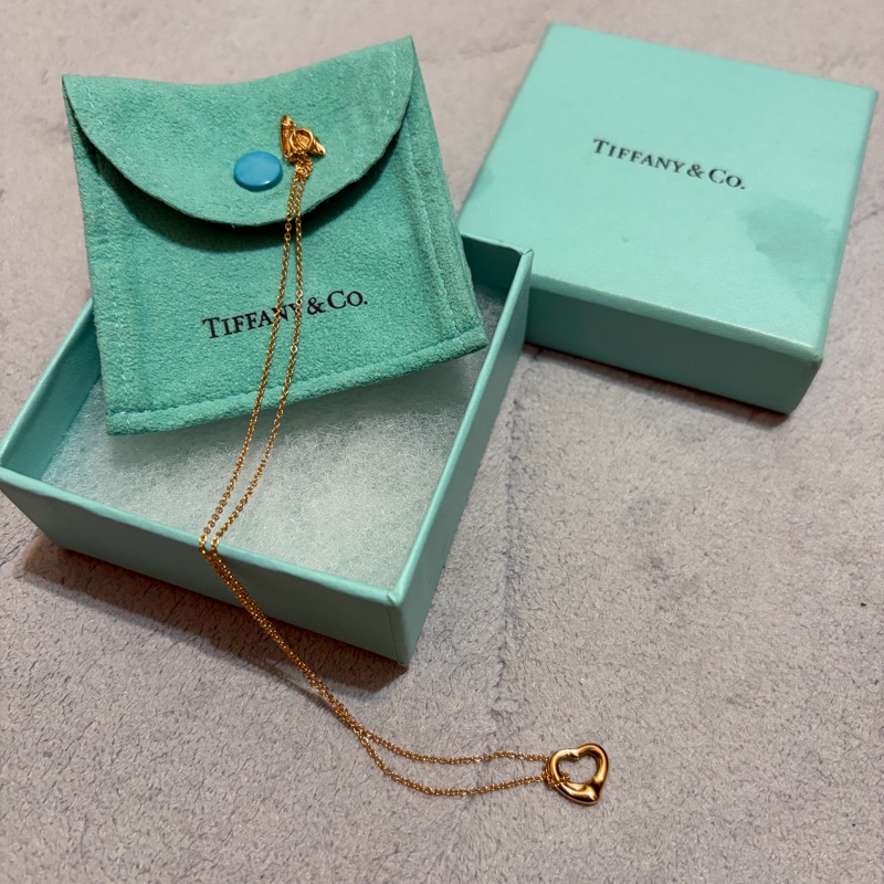Tiffany open heart 玫瑰金項鍊-0