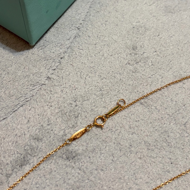 Tiffany open heart 玫瑰金項鍊-9