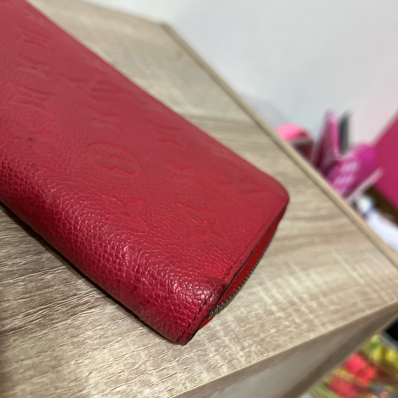 LV紅色寬版壓印長夾✨-8