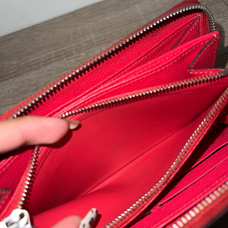 LV紅色寬版壓印長夾✨-18