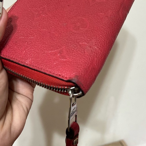 LV紅色寬版壓印長夾✨-19