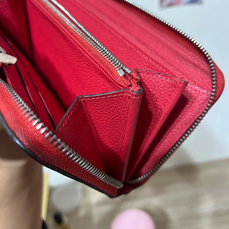 LV紅色寬版壓印長夾✨-22