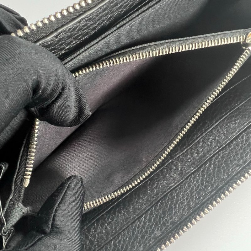 FENDI 7194728 黑牛皮Selleriaㄇ拉長夾-7