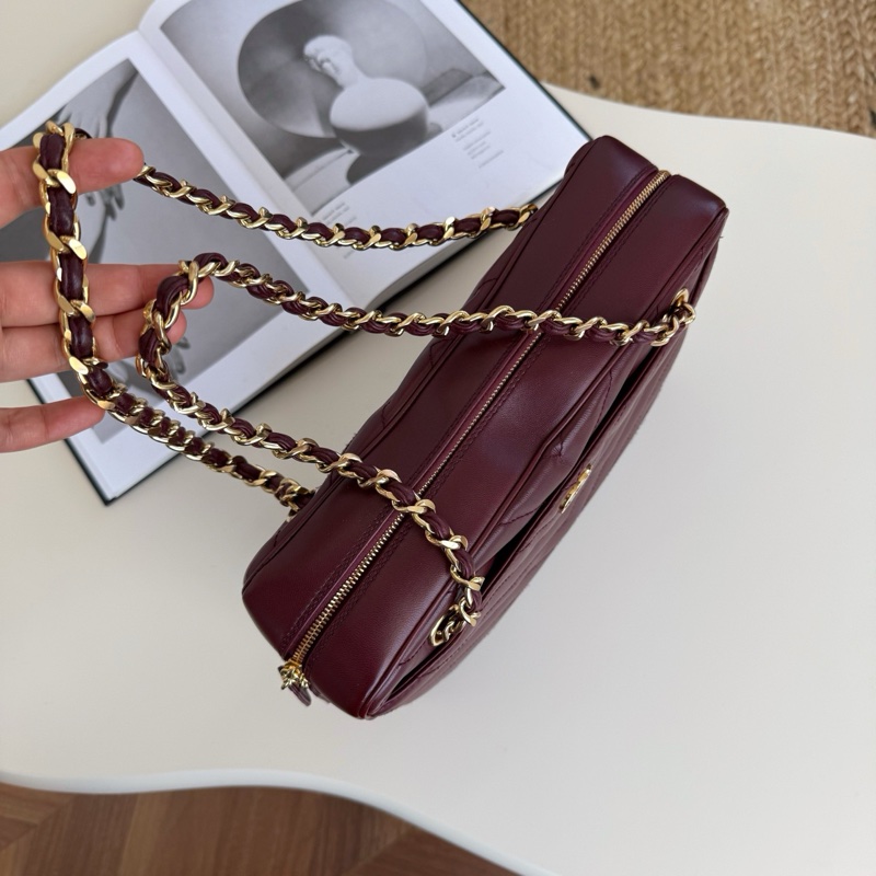 Chanel 深酒紅手提公文包-2