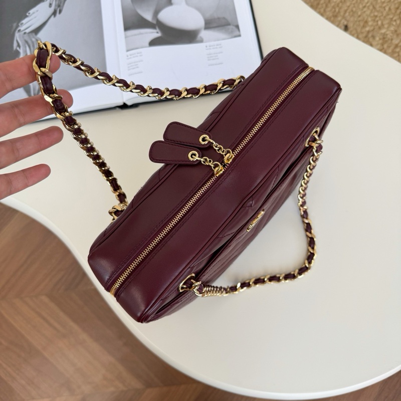 Chanel 深酒紅手提公文包-6