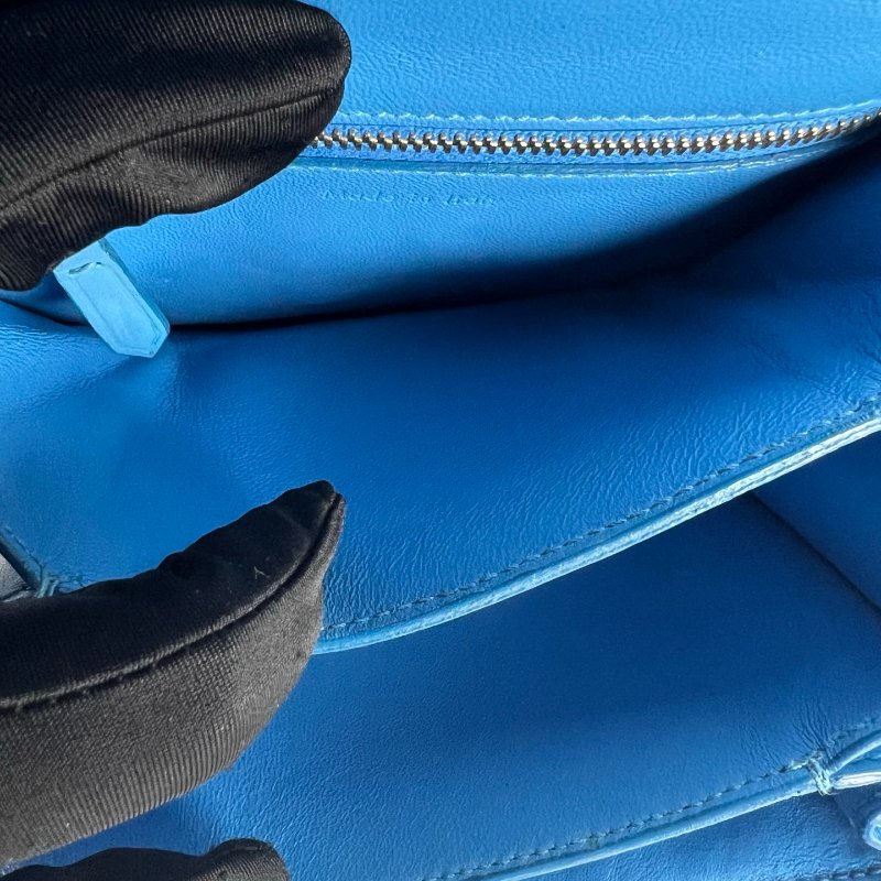 CELINE 孔雀藍金扣BOX包 MINI-6