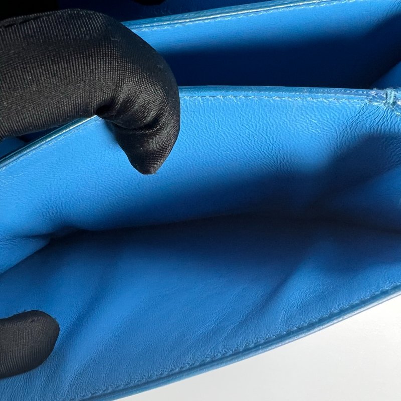 CELINE 孔雀藍金扣BOX包 MINI-8