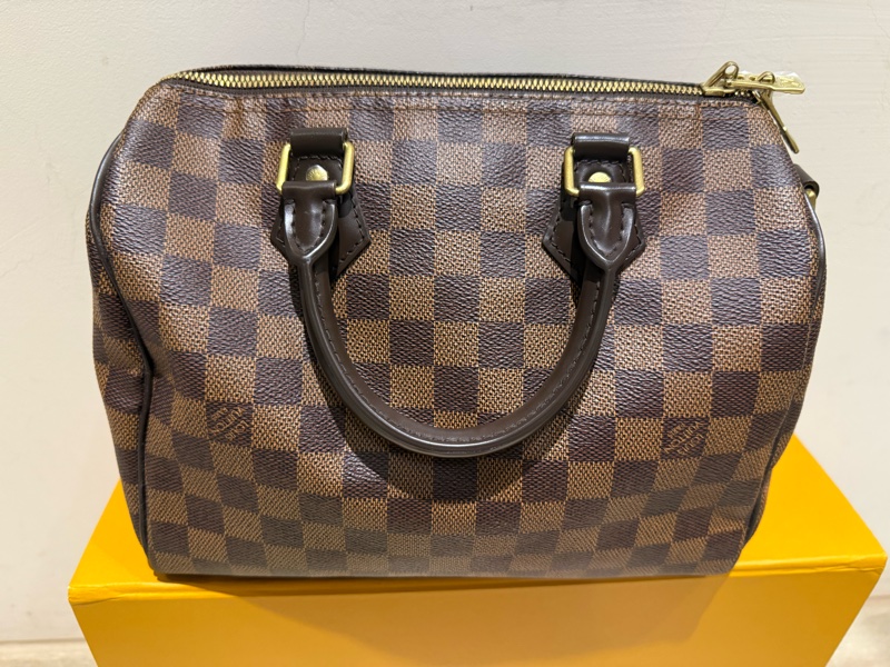 LV speedy 25 棋盤格晶片款 2025年有購證-2