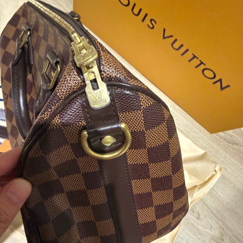 LV speedy 25 棋盤格晶片款 2025年有購證-18