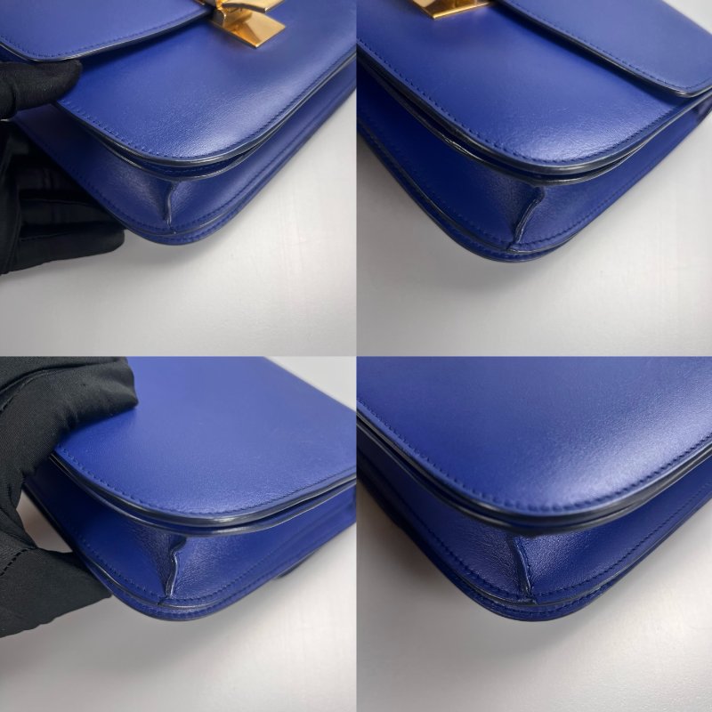 CELINE  藍色金扣 BOX包 MEDIUM-11