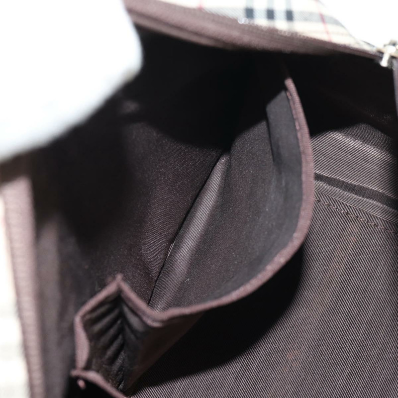 【日本直送】BURBERRY Nova 格紋波士頓包 帆布 米色 銀色 正品 am9746A-20