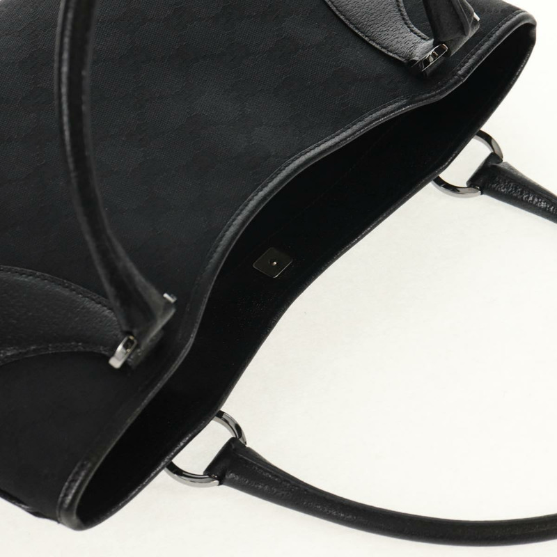 【日本直送】GUCCI GG帆布手提包 黑色 銀色 113015 正品 am9594V-5