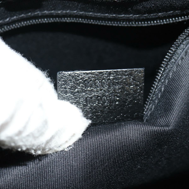 【日本直送】GUCCI GG帆布手提包 黑色 銀色 113015 正品 am9594V-10