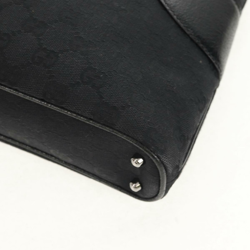 【日本直送】GUCCI GG帆布手提包 黑色 銀色 113015 正品 am9594V-13