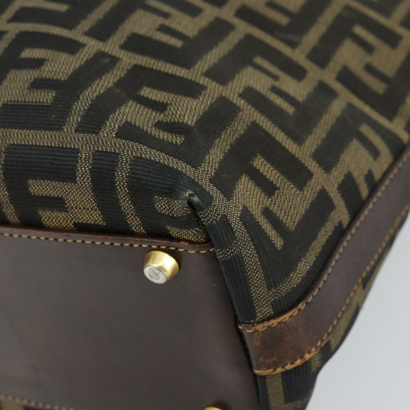【日本直送】FENDI Zucca帆布手提包 黑色 棕色 正品 148627-7