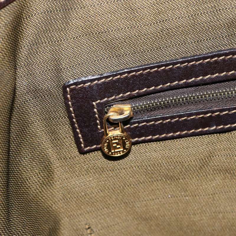 【日本直送】FENDI Zucca帆布手提包 黑色 棕色 正品 148627-20