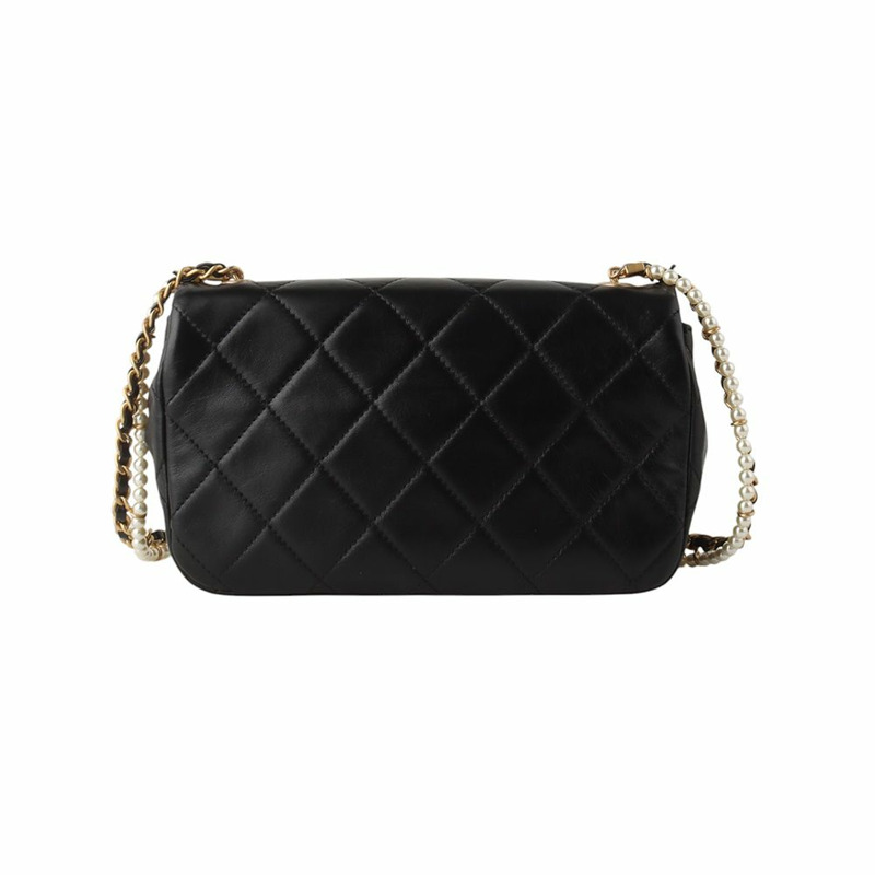 【包稅】CHANEL AS2210 經典珍珠小牛皮珍珠鍊迷你翻蓋包-2